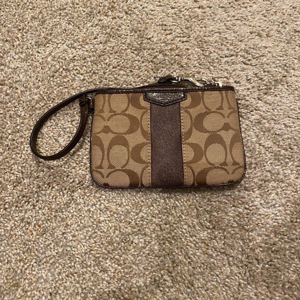 Coach wallet with wrist strap - gently used